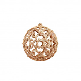 Set globuri de Crăciun 100 de piese, 6 cm, trandafiriu/auriu - Img 3