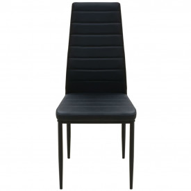 Set masă și scaune de bucătărie, 5 piese, negru - Img 4