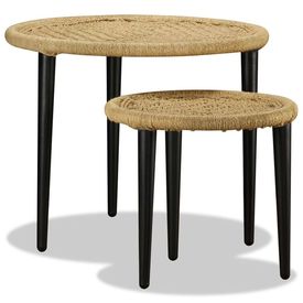 Set măsuțe de cafea, 2 buc., iută naturală - Img 3