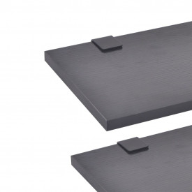 Set mobilier baie 9 piese cu chiuvete și robinete incluse, Negru - Img 5