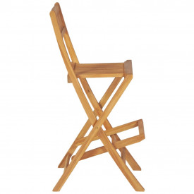 Set mobilier bar, 3 piese, lemn masiv de tec - Img 10