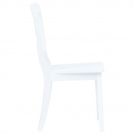 Set mobilier bucătărie, 5 piese, alb, lemn masiv de hevea - Img 5