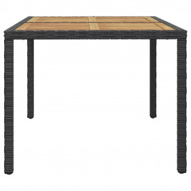 Set mobilier de exterior, 13 piese, poliratan, blat lemn acacia - Img 8