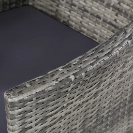 Set mobilier de exterior, 21 piese, poliratan, gri - Img 5
