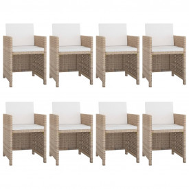 Set mobilier de exterior 25 piese, poliratan, gri/bej - Img 2