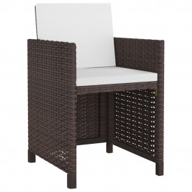 Set mobilier de exterior 25 piese, poliratan, maro - Img 3