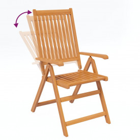 Set mobilier de exterior cu masă extensibilă, 7 piese, lemn - Img 8