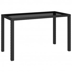 Set mobilier de exterior cu perne, 6 piese, negru, poliratan - Img 6
