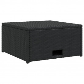 Set mobilier de grădină, 12 piese, poliratan, negru - Img 10