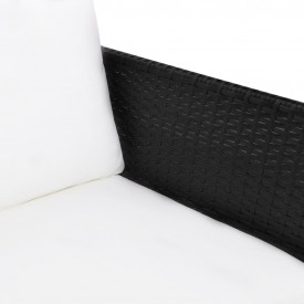 Set mobilier grădină din poliratan cu canapea cu 3 locuri negru - Img 4