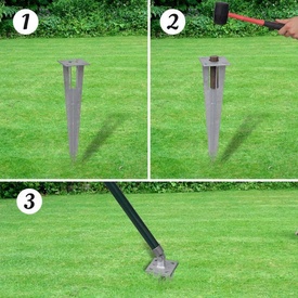Set plasă cu țăruși + stâlpi Eurofence 10 x 1,5 m - Img 3