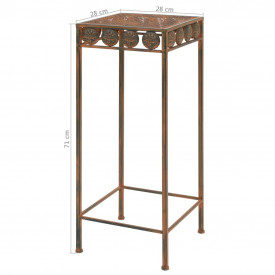 Set suport plante, 3 buc., ruginiu, metal, stil vintage - Img 10