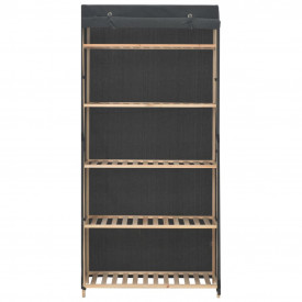 Șifonier, gri, 79 x 40 x 170 cm, material textil - Img 2