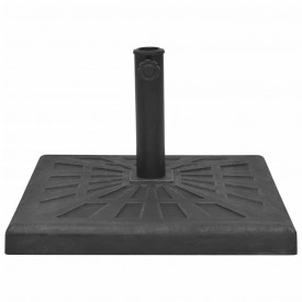 Suport umbrelă de soare, rășină, pătrat, negru, 19 kg - Img 2