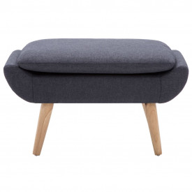 Taburet, tapițerie din material textil, 73x43x42 cm, gri închis - Img 2