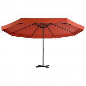 Umbrelă de exterior cu bază portabilă, cărămiziu - Img 2