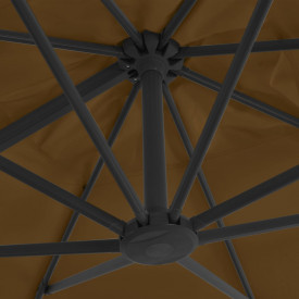 Umbrelă de exterior cu bază portabilă, gri taupe - Img 7