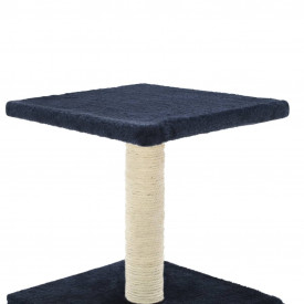 vidaXL Ansamblu pisici, stâlpi din funie sisal, 55 cm, albastru închis - Img 5