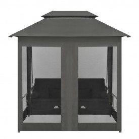 vidaXL Balansoar de exterior cu baldachin antracit 220x160x240 cm oțel - Img 5