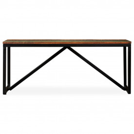 vidaXL Bancă din lemn masiv reciclat, 110 x 35 x 45 cm - Img 3