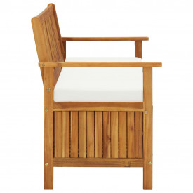 vidaXL Bancă pentru depozitare, lemn de acacia, 120 x 63 x 84 cm - Img 4
