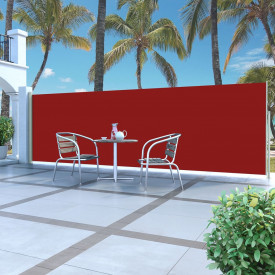 vidaXL Copertină laterală retractabilă, roșu, 160 x 500 cm