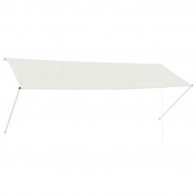 vidaXL Copertină retractabilă, crem, 350 x 150 cm - Img 2