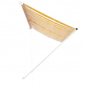 vidaXL Copertină retractabilă, galben și alb, 300 x 150 cm - Img 3