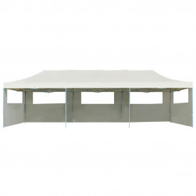 vidaXL Cort de petrecere pliabil cu 5 pereți laterali, crem, 3 x 9 m - Img 2