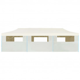 vidaXL Cort de petrecere pliabil cu 8 pereți laterali, crem, 3 x 9 m - Img 3