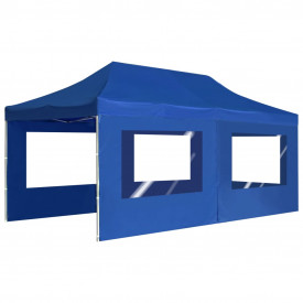 vidaXL Cort de petrecere pliabil cu pereți, albastru, 6x3 m, aluminiu - Img 3