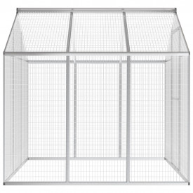 vidaXL Coteț păsări de exterior, 183 x 178 x 194 cm, aluminiu - Img 3