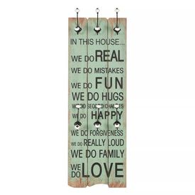 vidaXL Cuier de perete cu 6 cârlige, 120 x 40 cm, HAPPY LOVE - Img 2