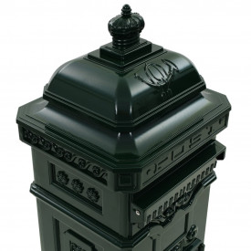 vidaXL Cutie poștală stâlp, aluminiu, stil vintage, inoxidabil, verde - Img 10