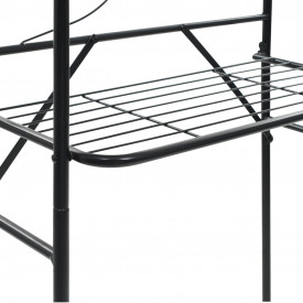 vidaXL Etajeră de toaletă, negru, 60 x 33 x 174 cm - Img 6