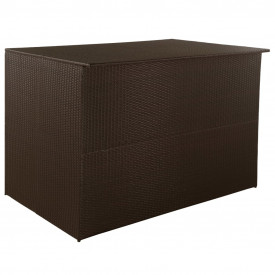 vidaXL Ladă depozitare exterior, poliratan, 150x100x100 cm, maro