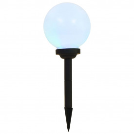 vidaXL Lămpi solare de exterior cu LED, 3 buc, 20 cm, RGB, sferic - Img 3