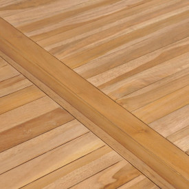 vidaXL Masă bucătărie de exterior 150x90x77 cm lemn masiv de tec - Img 5