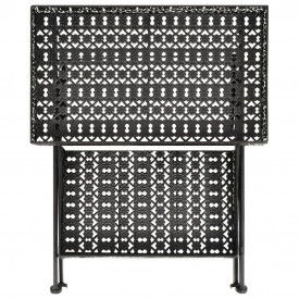 vidaXL Măsuță de ceai pliabilă stil vintage negru 58x35x72 cm metal - Img 4