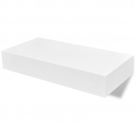 vidaXL Rafturi de perete suspendate cu sertare, 2 buc., alb, 48 cm - Img 2