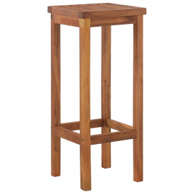 vidaXL Scaune de bar 2 buc., lemn masiv de acacia, 30,5 x 30,5 x 74 cm - Img 2