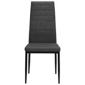 vidaXL Scaune de bucătărie 2 buc., material textil, gri închis - Img 3