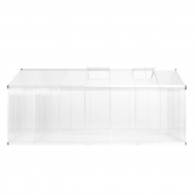 vidaXL Seră, 421 x 190 x 195 cm, aluminiu, 15,6 m³ - Img 3