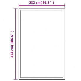 vidaXL Seră, 481 x 250 x 195 cm, aluminiu, 23,44 m³ - Img 11