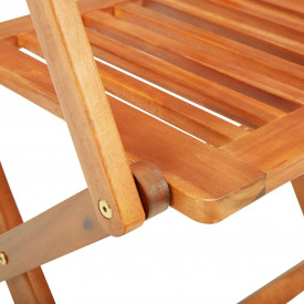 vidaXL Set mobilier de exterior, 5 piese, lemn masiv de acacia - Img 5