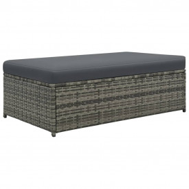 vidaXL Set mobilier de grădină, 5 piese, poliratan, gri - Img 7