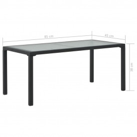 vidaXL Set mobilier de grădină cu perne, 3 piese, gri, poliratan - Img 8