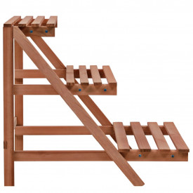 vidaXL Stativ de plante cu 3 rafturi, lemn de cedru, 48x45x40 cm - Img 2