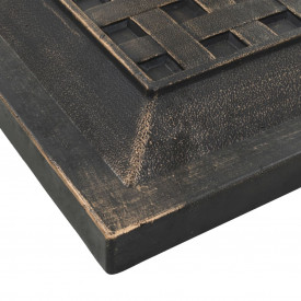 vidaXL Suport umbrelă de soare, bronz, 12 kg, polirășină, pătrat - Img 4