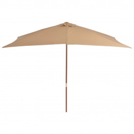 vidaXL Umbrelă de soare, exterior, stâlp lemn, 200x300 cm, gri taupe - Img 3